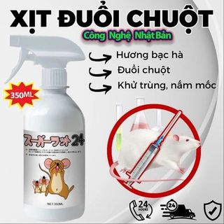Chai Xịt Đuổi Chuột NHẬT BẢN SAMURAI CARE 350ml - Dùng Xe Ôtô, Trong Nhà - Chiết Xuất Tự Nhiên An Toàn Cho Người Dùng