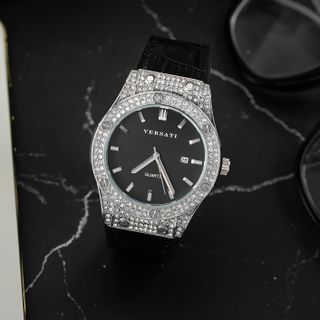 [ MS STORE ]- Đồng Hồ Nam VERSATI Viền Đính Đá Sang Trọng Lịch Lãm-m106