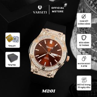 [ VARSETI X VVK ] Đồng hồ Pin chính hãng Varsati size mặt 40mm Sang trọng ,đẳng cấp ,chống nước 3ATM , bảo hành 12 tháng -M201