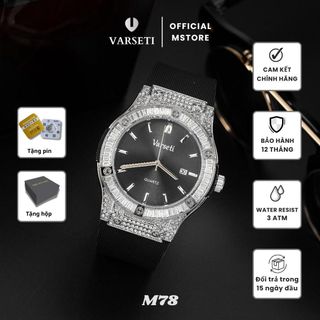 [ Deal 9K Đình Trưởng ] M78, M99 Đồng Hồ Nam Varseti Phiên Bản Đính Đá Cao Cấp Thời Trang, Sang Trọng Tặng hộp da to Không kịp mẫu kia thì còn mẫu M106