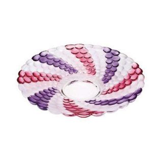 ĐĨA THUỶ TINH MÀU CHẤM BI 24cm EGEGANT 354 - CÓ HỘP (T16)