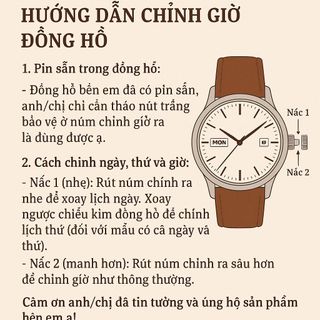 Hướng dẫn sử dụng đồng hồ pin cho khách hàng nhé ạ