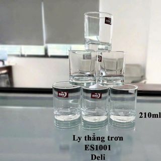 BỘ 6 LY THỦY TINH TRƠN 210ml DELI ES1001 (T8)