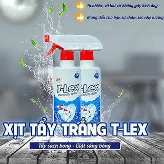 Chai Tẩy Trắng Quần Áo T-LEX 500ml, Tẩy Mốc, Ố Vàng, Không Phai Màu - Dùng Cả Vải Trắng, Màu