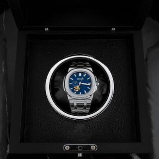 [ VARSETI X VVK ] - M277 - Đồng hồ Cơ AUTOMATIC thiết kế thể thao sang trọng, mặt xanh vân ngang nổi bật, lộ cơ tinh xảo