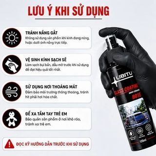 Xịt Phủ Bóng Kính Nano LIBITU 801E 120ml - Chống Nước Bảo Vệ Bề Mặt Kính, Loại Bỏ Màng Dầu