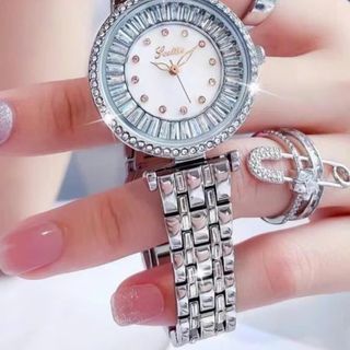 [ MSSTORE ]  Đồng Hồ Nữ versati Mặt Đính Đá,Cọc Số Phong Cách Cổ Điển -b204