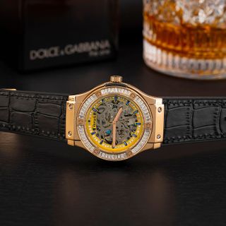 [ VARSETI X DQN ] Đồng Hồ Nam Varseti Chạy Máy Cơ Viền Đính Đá Baget Cao Cấp, Bộ Máy Lộ Cơ Thông Lòng - M311