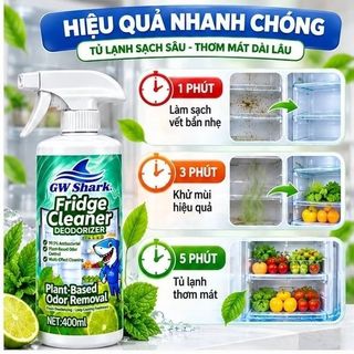 Chai xịt vệ sinh và khử mùi tủ lạnh GW Shark