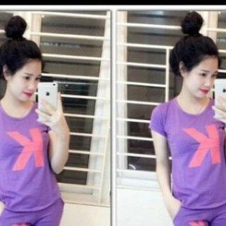 Bộ cotton lững chữ k