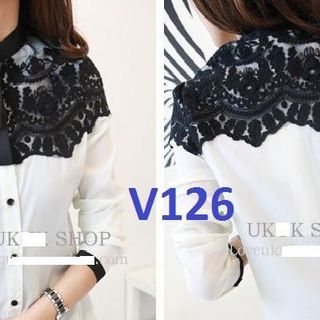 40k áo voan phối ren - v126