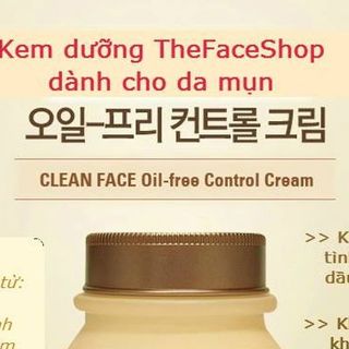 Kem dưỡng trị mụn The faceshop clean oil free control cream