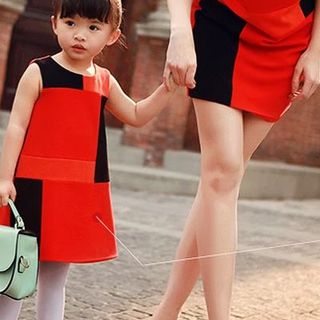 Set đầm mẹ và bé phối màu - d4067