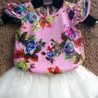 A17866 - bộ váy rời áo siêu lụa mát mẻ cho bé chân váy 3 lớp voanri 8size 1-8
