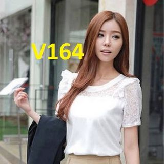 40k áo voan phối ren - v164