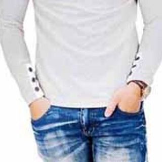 Áo thun nam cổ tròn đính nút ttd2