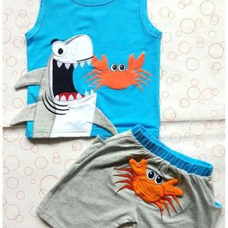 A17746 - bộ bé trai thêu đắp cá mậpri 8size 1-8