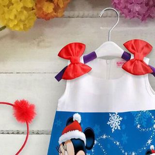 A18107 - 14/11 đầm 3d noel kèm băng đô cát giấyri 8size 1-8