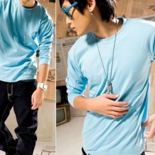 chuyên sỉ - lẻ áo thun tay dài cổ tròn cổ tim nam facioshop