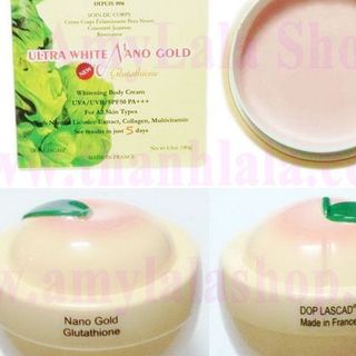 Kem lotion dạng nén dưỡng trắng toàn thân dop lascadultra white nano gold glutathione 180g - - - amylala