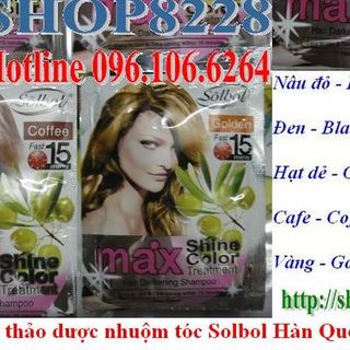 Dầu gội thảo dược nhuộm màu tóc solbol hàn quốc