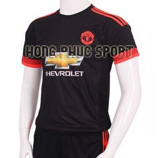 Áo bóng đá mu 2015-2016 sân khách mẫu thứ 3 màu đen