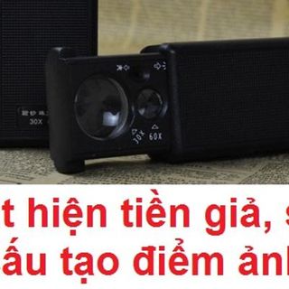 Kính lúp soi bản đồ 30x60x kèm đèn led và cực tím phát hiện tiền giả soi rõ từng điểm ảnh mực in