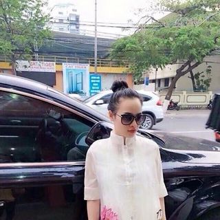 Đầm somi voan in hoa 2 mặt