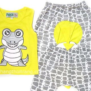 Bộ thun place in khủng longsize 1-7tbé 8-16kg