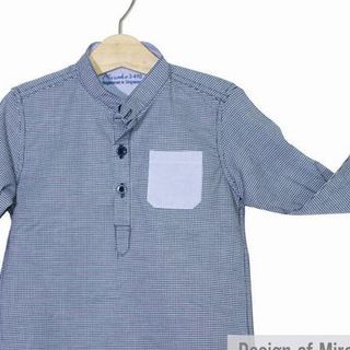 A17345 - áo somi cổ trụ mirako 100 cottonri 6size 1-6 8-25kg