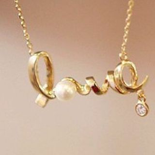 Dây chuyền nữ thời trang mặt hình chữ love ngọt ngào nữ tính