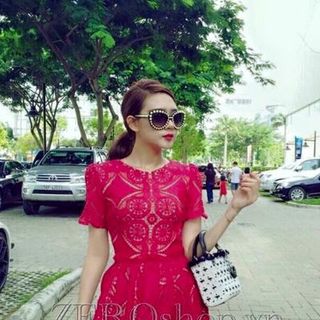 Đầm xoè ren tay con