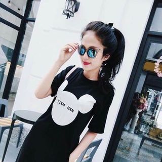 Đầm maxi lửng đầu mickey giá sỉ