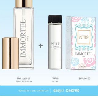 Nước hoa immortel no89 hộp set 2 8ml chai nạp 12ml