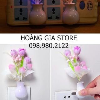 Đèn ngủ cảm biến ánh sáng tự động - thông minh hình lọ hoa nấm