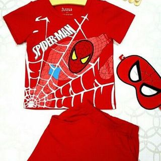 A17493 - bộ bé trai spiderman kèm mặt nạ sugoldri 8size 1-8