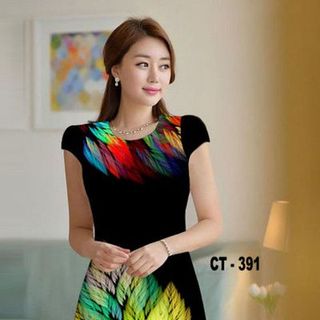 Đầm 3d- lá mùa thu đủ size d4210