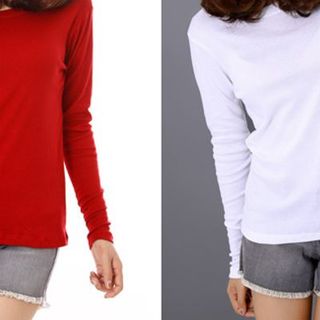 Áo thun trơn dài tay f21