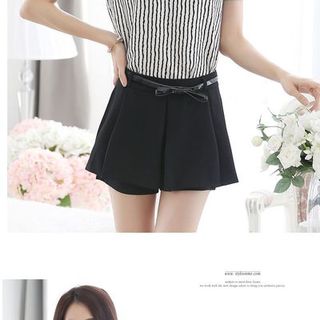 Áo voan sọc cổ phối ren av0924