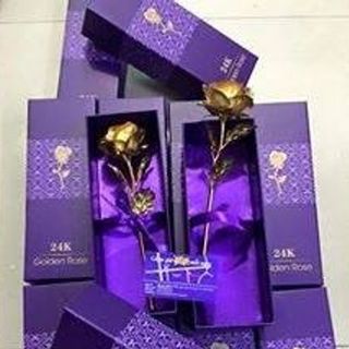 Hoa hồng mạ vàng 24k