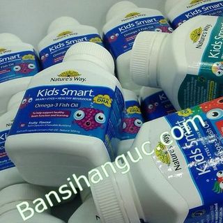Viên dầu cá nature”s way kids smart omega 3 fish oil strawberry 50 viên