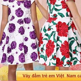 A18291 - 18/11 đầm hoa 3d vải phi hoa in 3d sắc sảori 8size 1-8