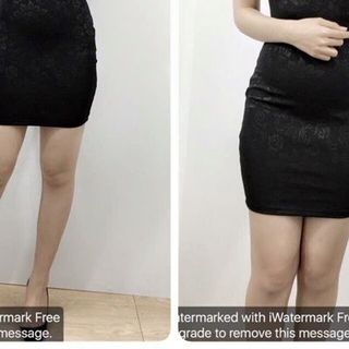 Đầm body tay con dập hoa