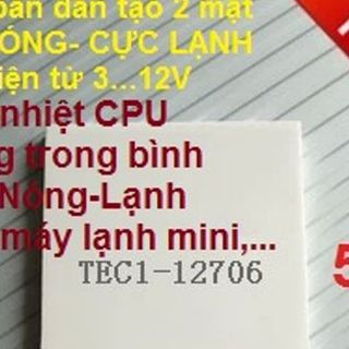 Sò nóng lạnh peltier 50w dùng cho bình nóng lạnh tủ lạnh hồ thủy sinh chế tạo tùy ý