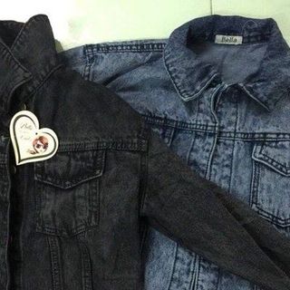 Ao khoac jeans dai form rong mh la42-l150