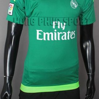 Áo bóng đá thủ môn real 2015-2016 xanh lá cây