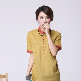 Áo sơ mi phối màu năng động av0923