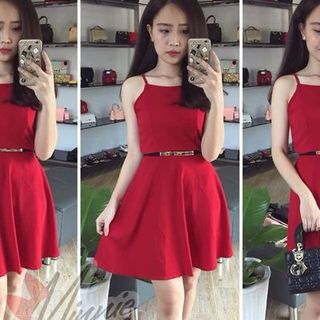 Đầm yếm voan xòe