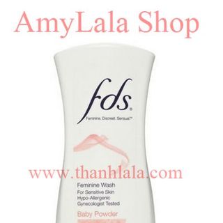 Dung dịch vệ sinh phụ nữ fds feminine wash for sensitive skin baby powder made in usa - - - amylala