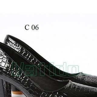 Giày cao gót vân cá sấu c06